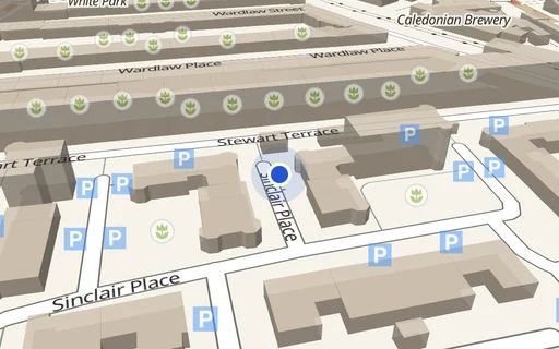 Location map: Allocated Space on Sinclair Place