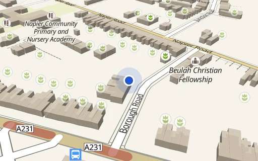 Location map: Corner of Napier Road