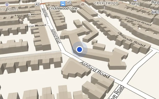 Location map: Ashford Road adj Ashford Court and Apollo Court, Cricklewood London