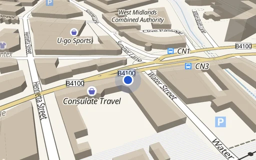 Location map: Parking on B1, Constitution Hill