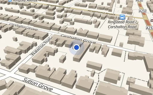 Location map: Carshalton Grove (behind House 8-10) Sutton
