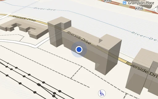 Location map: Parking on Riverside Dr, AB11