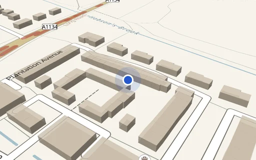 Location map: Parking on Chalkwells Way, CB2
