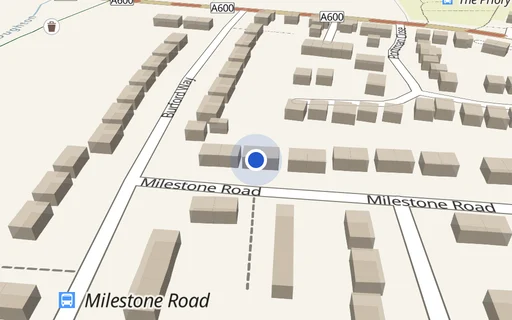 Location map: Milestone Road, Hitchin, Herts