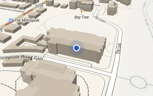 Location map: Metropole Road East, (Adj The Grand), Folkestone, Kent
