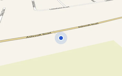 Location map: Driveway on Ashcroft Road