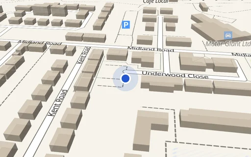 Location map: Allocated Space on Underwood Close