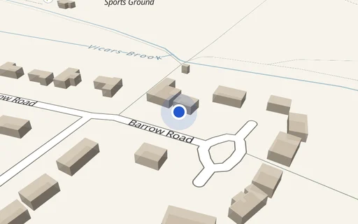 Location map: Parking on Barrow Rd, CB2