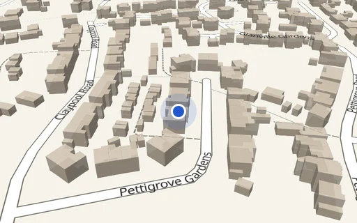 Location map: Pettigrove Gardens
