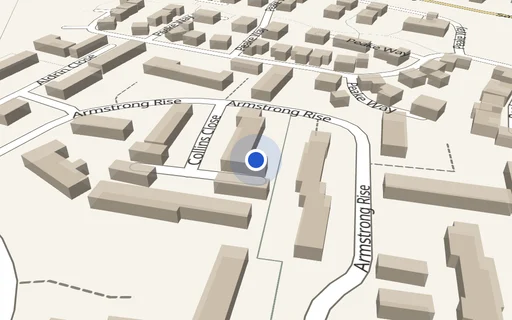 Location map: Collins Close (adj House 14), Andover, Hampshire