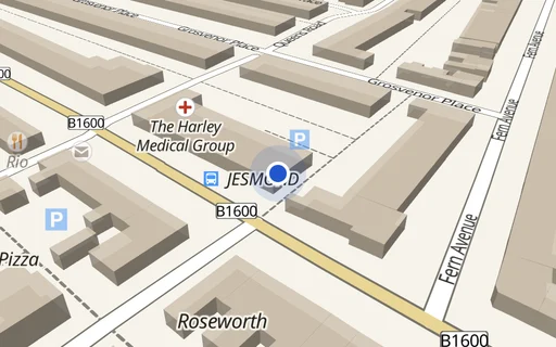 Location map: Parking on Whites Hotel, NE2