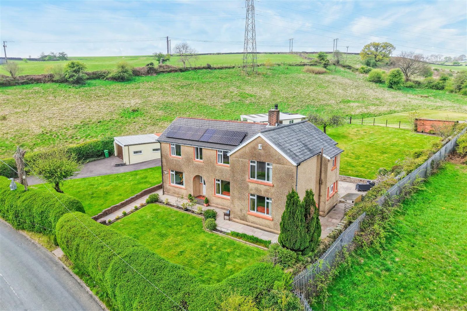 Llanwonno Road Mountain Ash: farmhouse with outbuildings