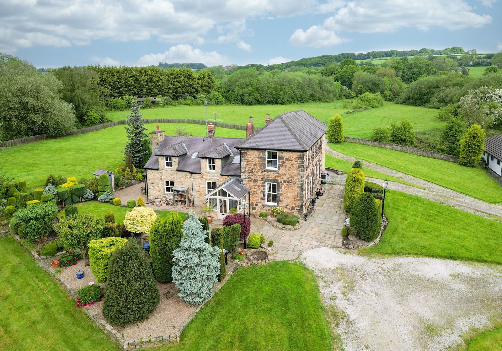 Detached house with outbuildings, DRONFIELD