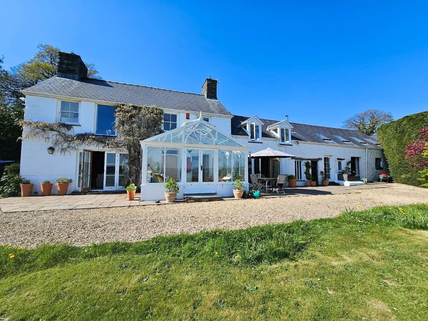 Aberystwyth: farmhouse with paddocks
