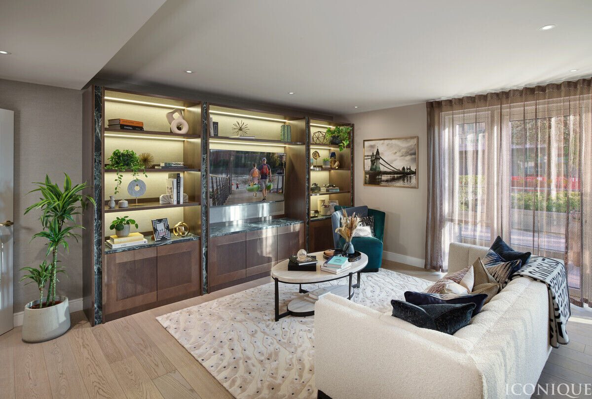 Waterfront apartment with a pool in W6 9