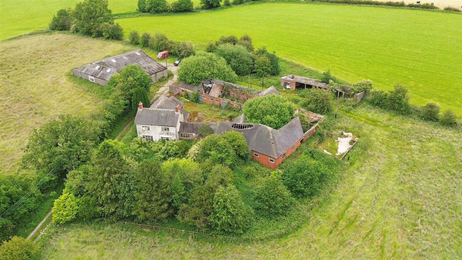 Rushlade Farmhouse, Land and Barns for Development, Moss Lane, Hilderstone