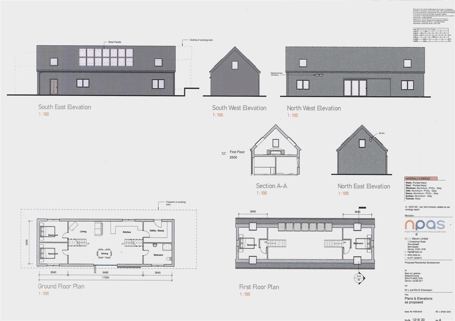 Mobile home with outbuildings, South Molton