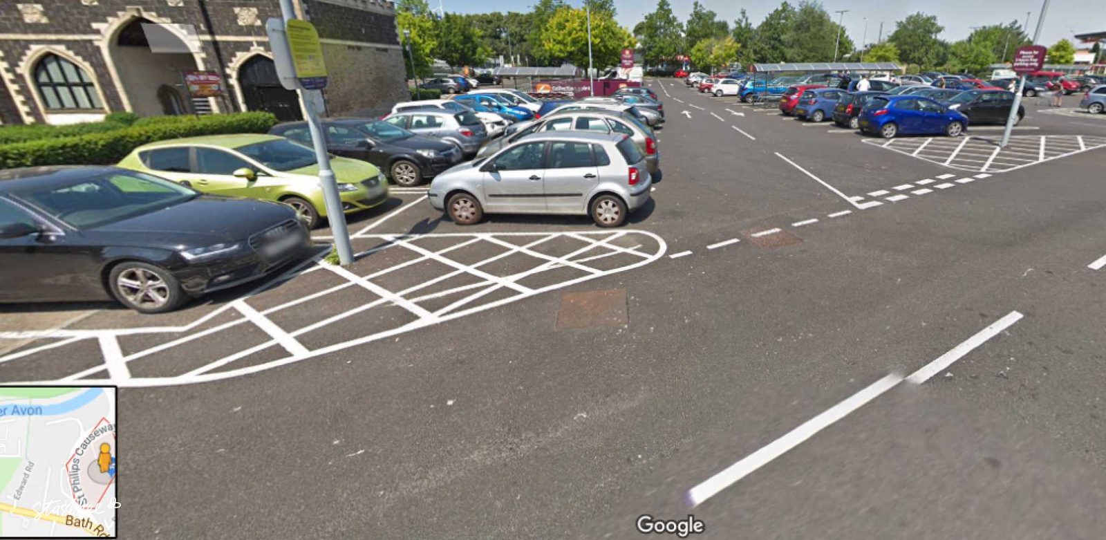 Parking at Sainsbury's Arnos Vale, Castle Court