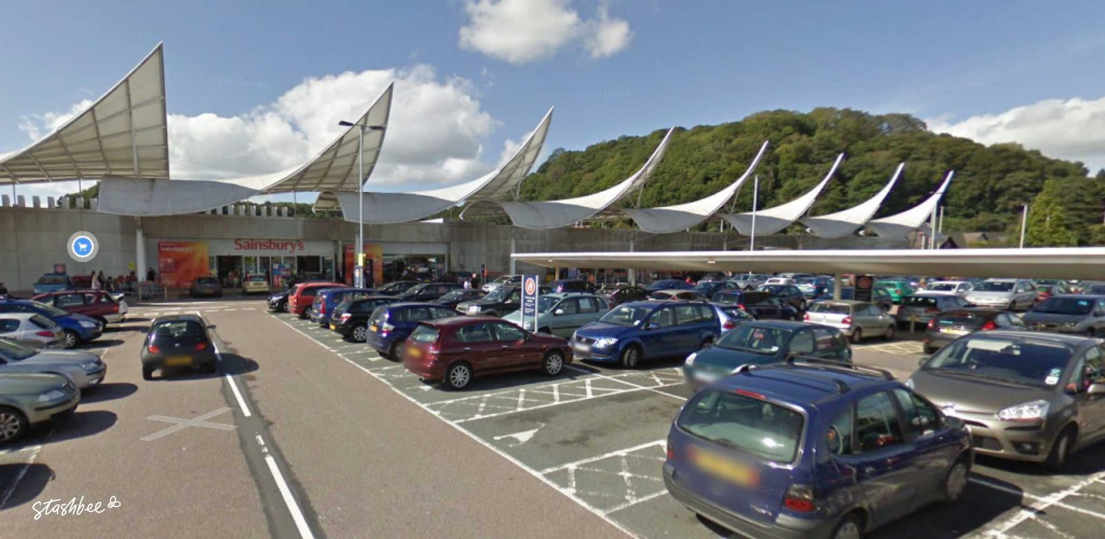 Parking at Sainsbury's Plymouth, Marsh Mills