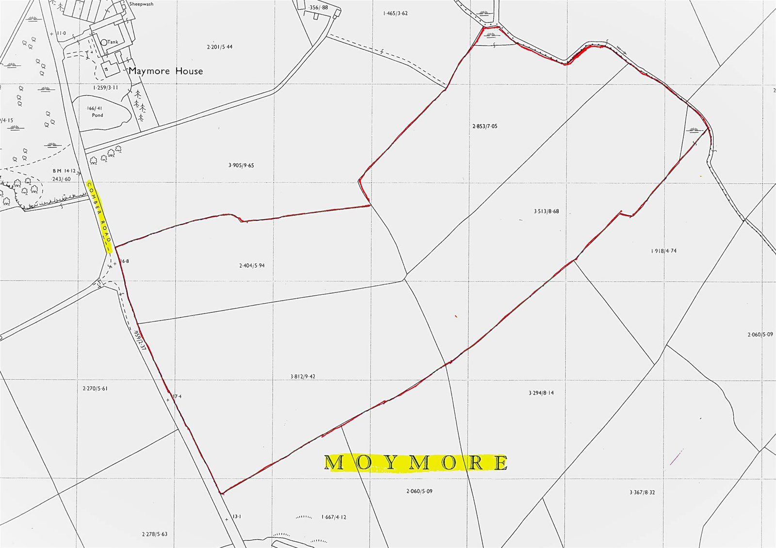 Killyleagh: land with paddocks