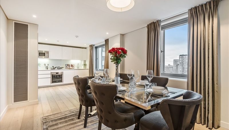 Large waterside three-bedroom apartment with views over the Paddington Basin