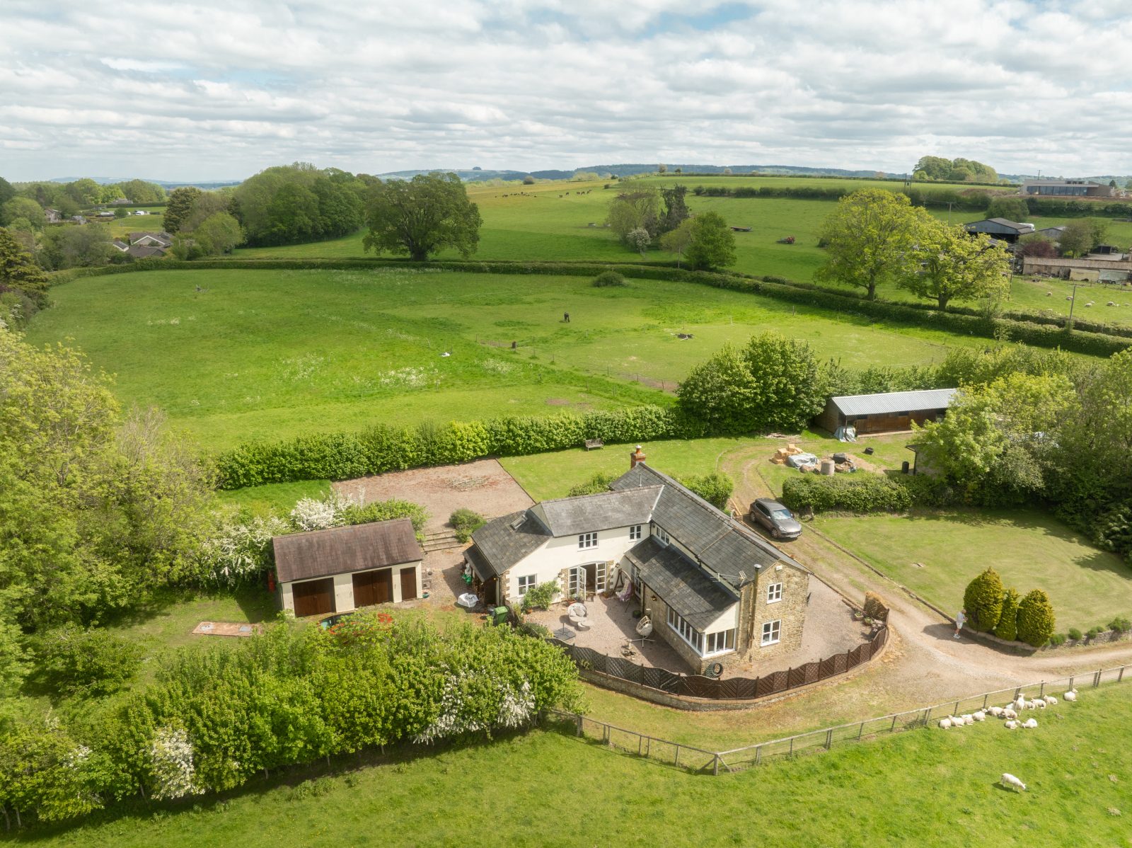Detached house with outbuildings, Herefordshir