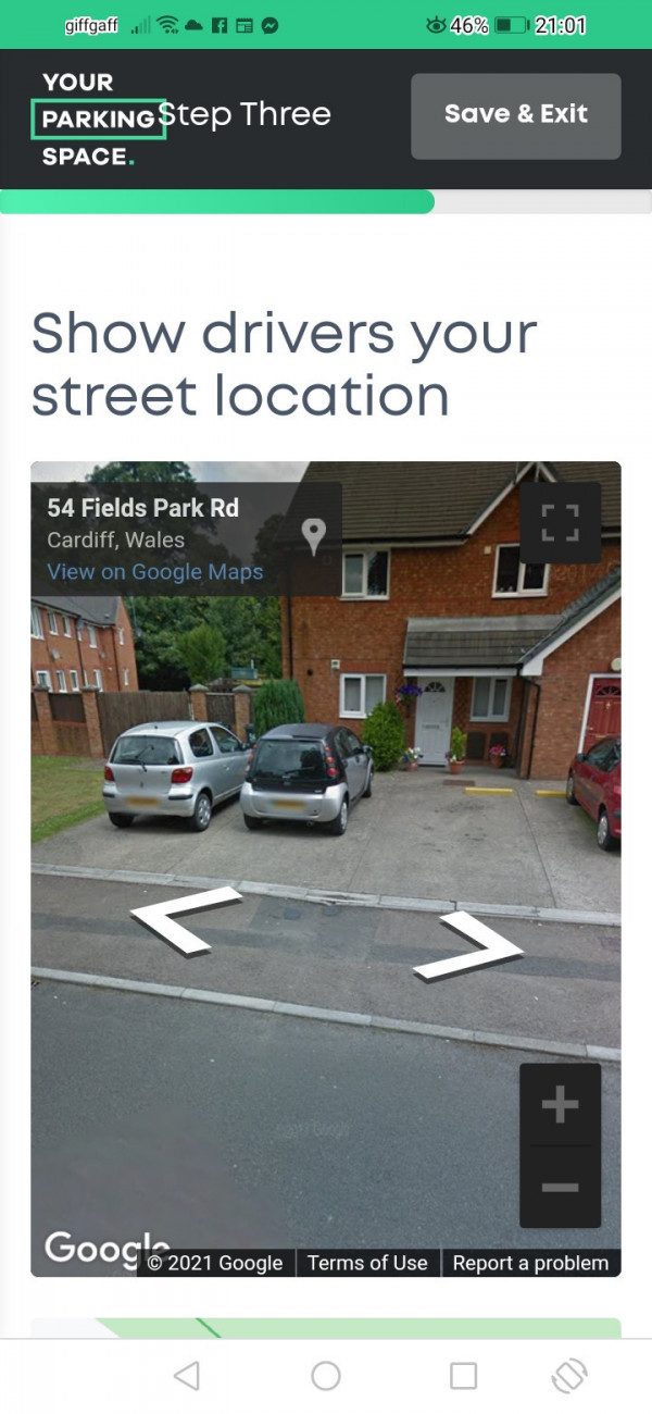 Parking on Fields Park Road, CF11