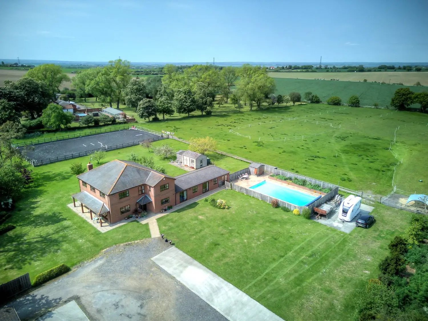Mayland: detached house with outbuildings