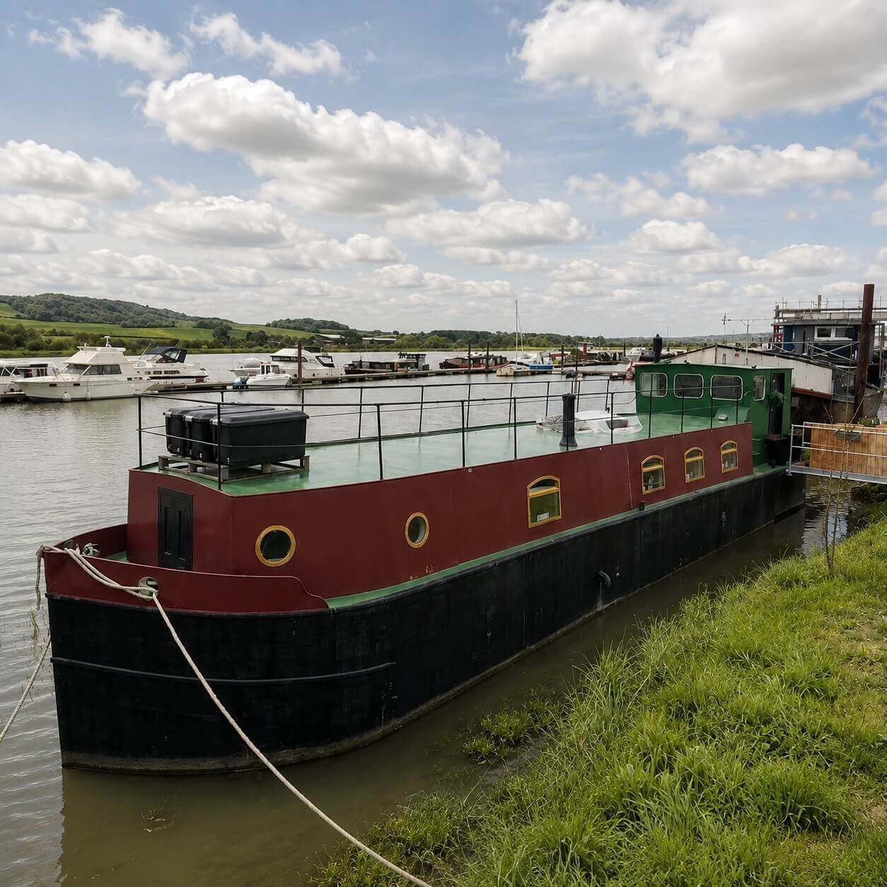 Modern Dutch Style Cruising Barge