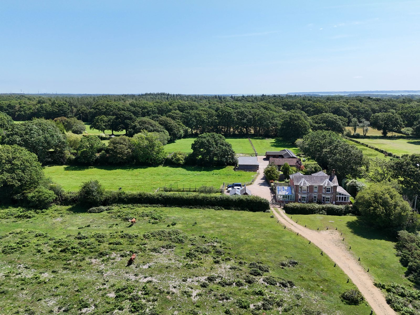 Brockenhurst: house with outbuildings