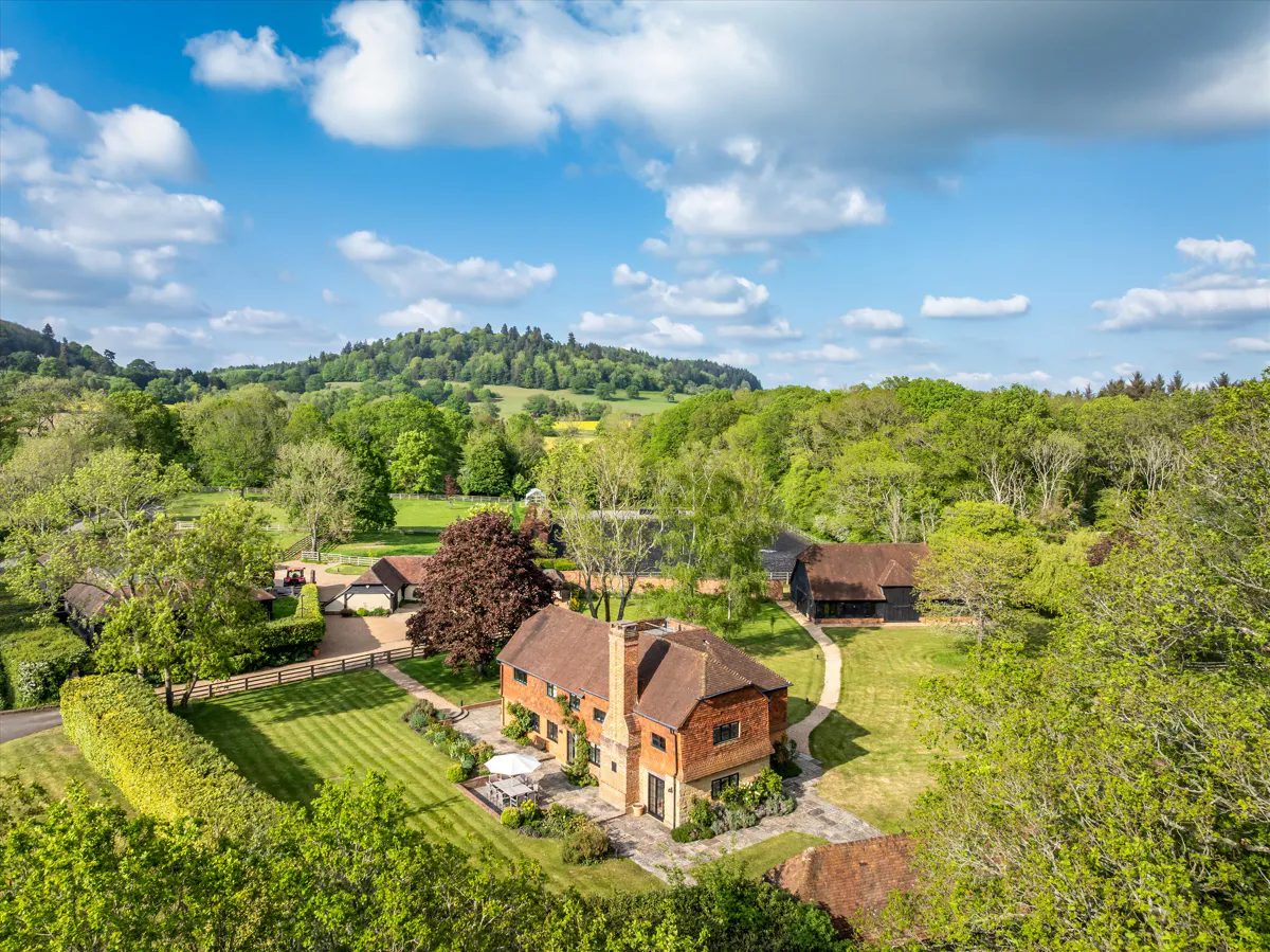 Country house with outbuildings, Surrey GU8.