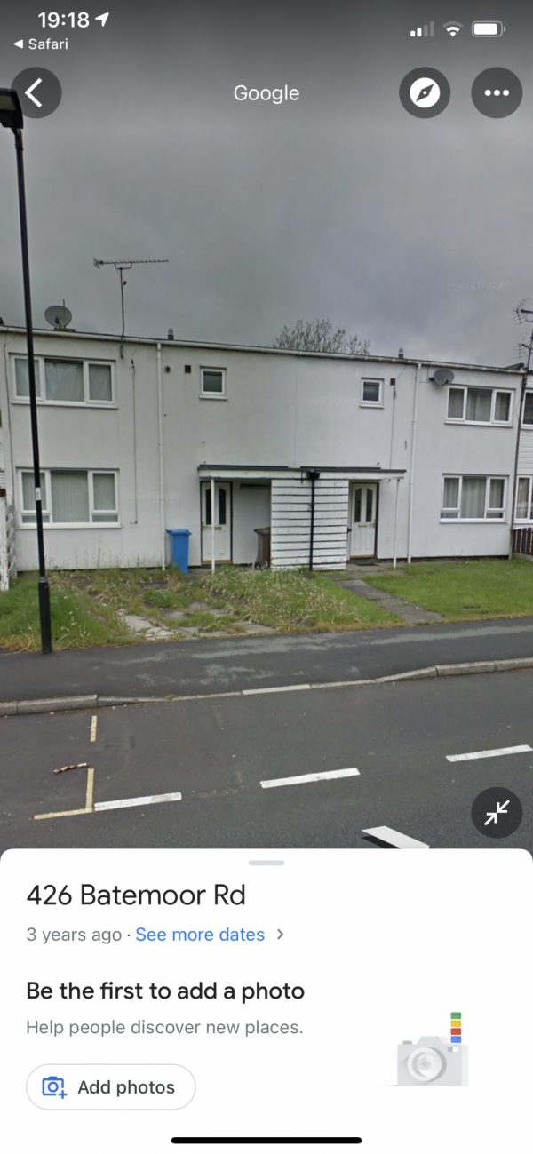 Parking on Batemoor Road, S8