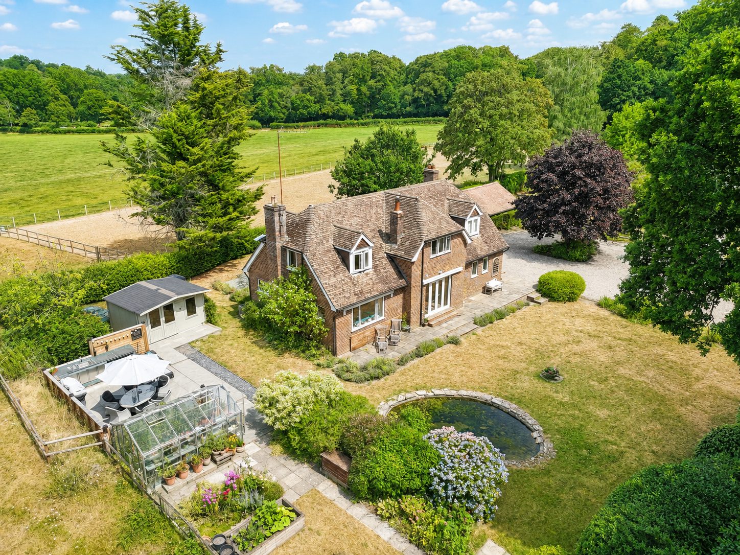 Lyndhurst: equestrian with outbuildings