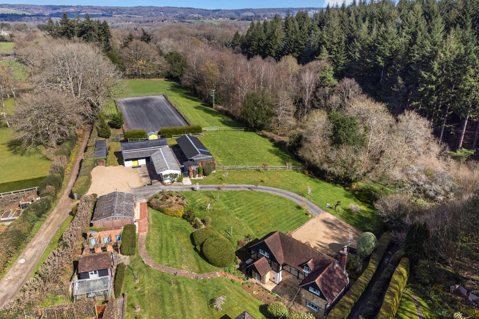 Albury: detached house with outbuildings