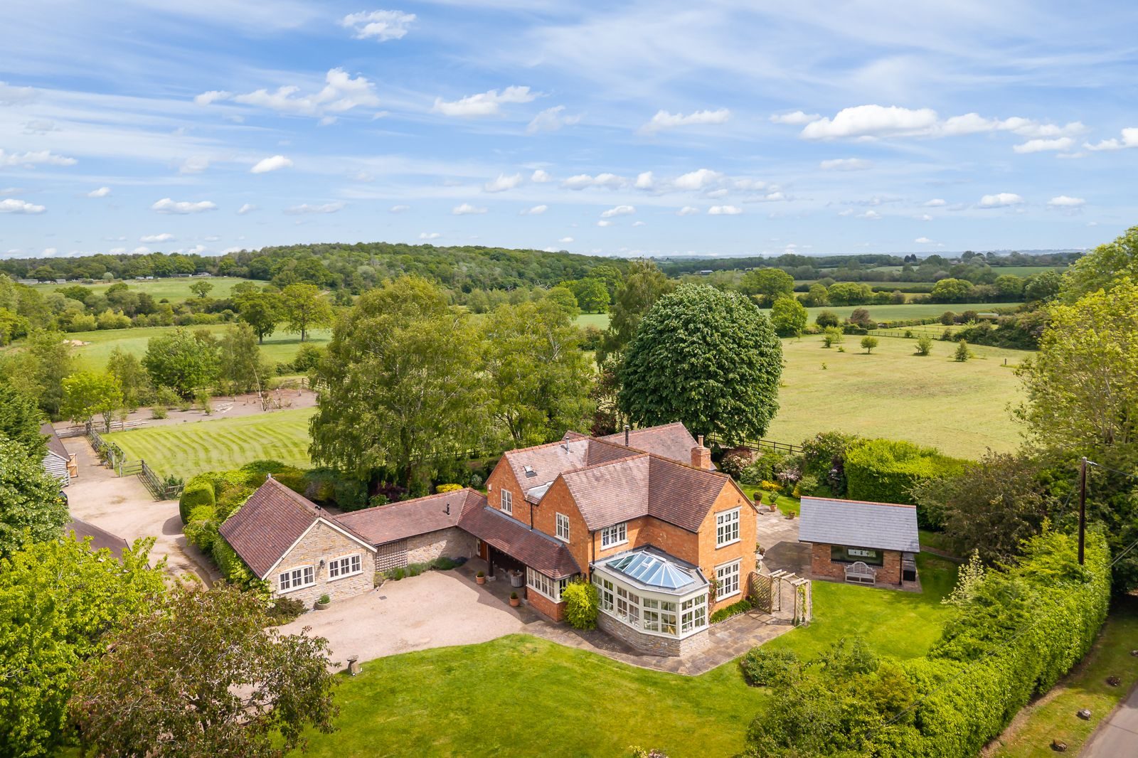 Over 5 acres of characterful country living, equestrian facilities, annexes