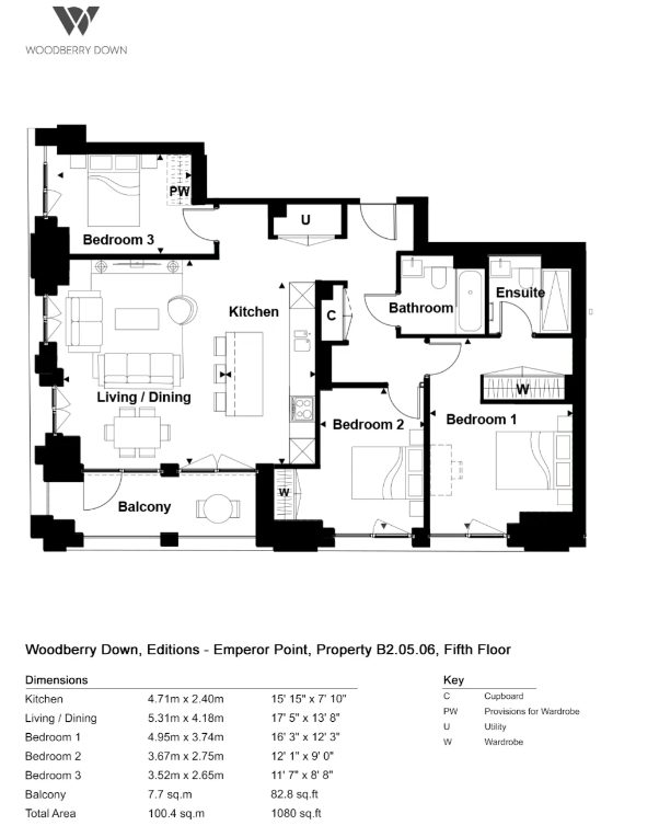 3 bedroom apartment for sale